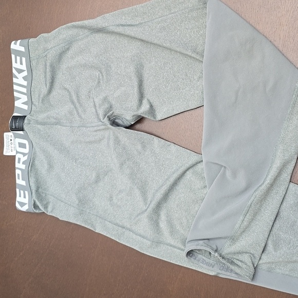 NIKE Kids Boys M Pro Gray Leggings Football Track Cold Gear - Picture 7 of 8